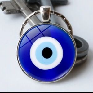 EVIL eye protection keychain enamel Keyring